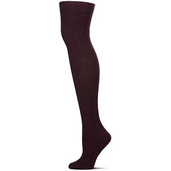 Women's Cotton Rich "Wintry Cable" Over the Knee Socks