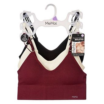3-Pack Women's Seamless Dual-Strap Padded Tag-Free Wireless Bra