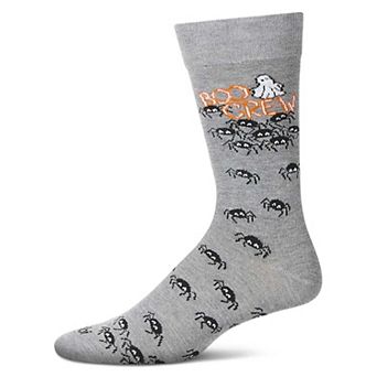 Men's "Boo Crew" Halloween Holiday Novelty Crew Sock