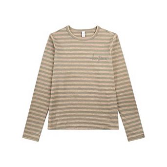 Girls Nautical Striped Cotton-Rich Long Sleeve T-Shirt