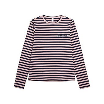 Girls Nautical Striped Cotton-Rich Long Sleeve T-Shirt
