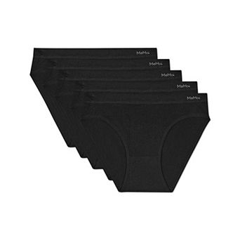 Womens 5 Pair Pack Seamless Pin Rib Bikinis