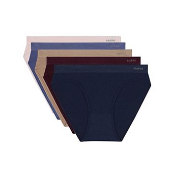 Womens 5 Pair Pack Seamless Pin Rib Bikinis