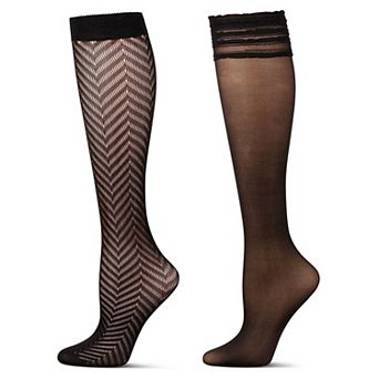 Women's 2 Pair Pack Fashion Knee High Socks