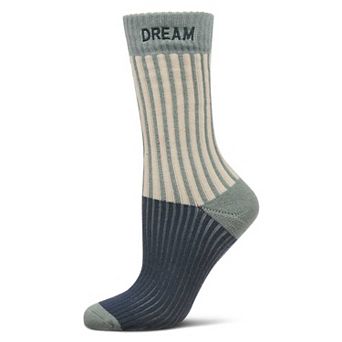 Women's Inspirations Embroidered Cuff Crew Socks