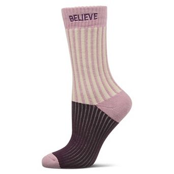 Women's Inspirations Embroidered Cuff Crew Socks