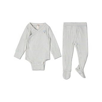 2 pc Baby and Toddler "Hot Air Balloon" Striped Modal Blend Bodysuit Set