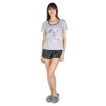 Women's Libra Zodiac Sign PJ Short Set
