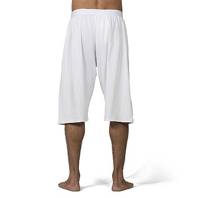 2 Pair Men's Knee-Length Cotton Rich Knit Boxer Shorts