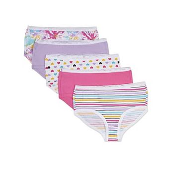 5 Pair Girls "Shine Bright" 100% Cotton Brief Panties