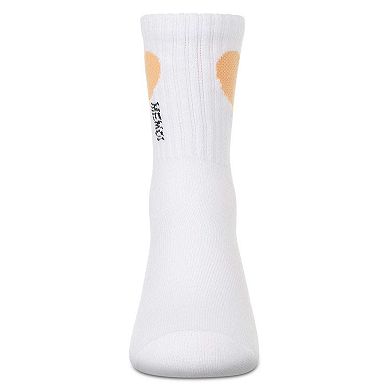 Girls' Single Heart Logo Crew Socks