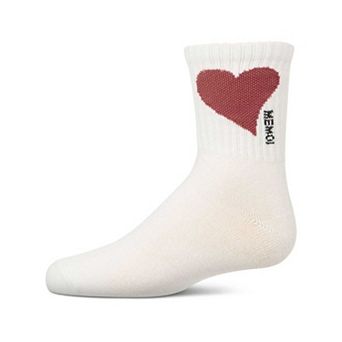 Girls' Single Heart Logo Crew Socks