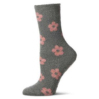 Women's "Daisies" Non-Skid Lavender Infused Crew-Length Cozy Spa Sock