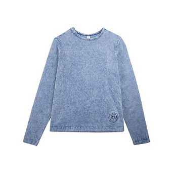 Girls Back Star Design Cotton Rich Long Sleeve T-Shirt