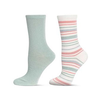 Women's 2 Pair Pack Cashmere Blend Crew Socks