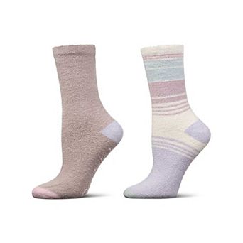 Women's 2 Pair Pack Aloe Infused Non-Skid Spa Socks