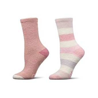 Women's 2 Pair Pack Aloe Infused Non-Skid Spa Socks