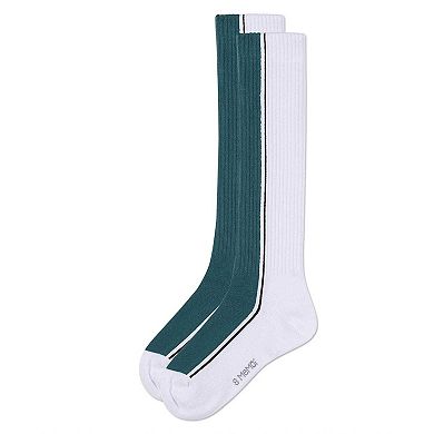 Girls Color Block Stripe Stretch Cotton Knee Sock