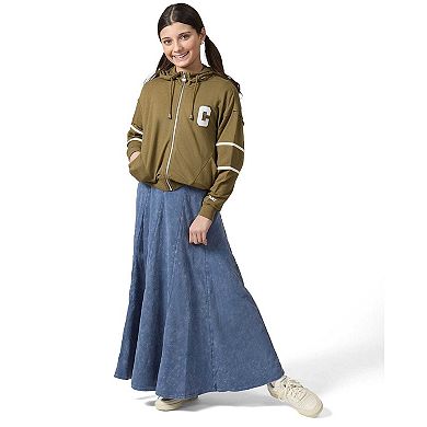 Girls Sporty C Camp Patch Zippered Hoodie