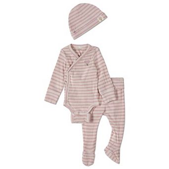 3 pc Infant Striped "Hot Air Balloon" Modal Blend Bodysuit Set