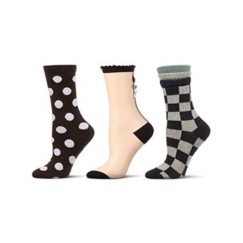 Women's 3 Pair Pack Fashion Crew Socks