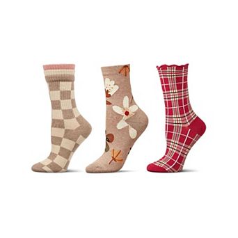 Women's 3 Pair Pack Fashion Crew Socks