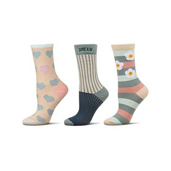 Women's 3 Pair Pack Fashion Crew Socks