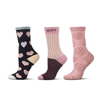 Women's 3 Pair Pack Fashion Crew Socks