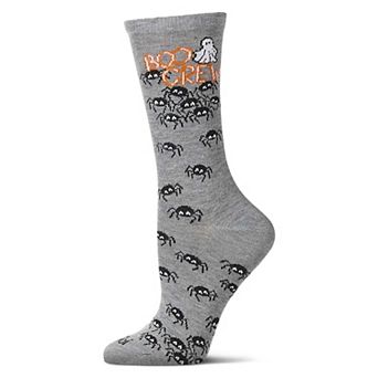 Women's "Boo Crew" Halloween Holiday Novelty Crew Sock