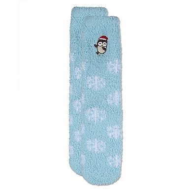Women's Owl Mistletoe Cozy Crew Socks