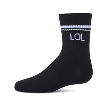 Girl's LOL Athletic Crew Socks