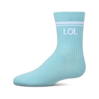 Girl's LOL Athletic Crew Socks
