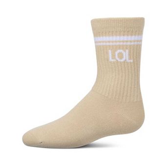 Girl's LOL Athletic Crew Socks