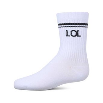 Girl's LOL Athletic Crew Socks