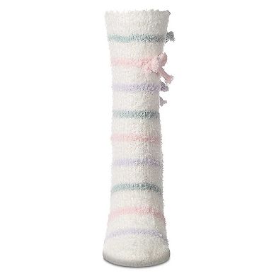 Women's Triple Bow Extra-Plush Non-Skid Cozy Crew Sock