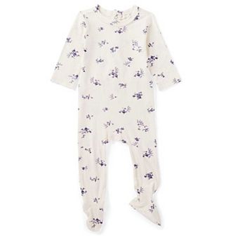 Baby and Toddler Girls Floral Toile Footie
