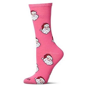 Women's "Retro Santa" Christmas Holiday Novelty Crew Sock