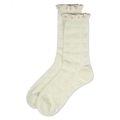 Women's 3D Heart Dimensional Crew Socks