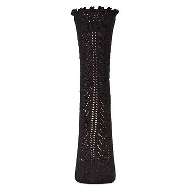 Women's Ruffle Pointelle Crew Socks