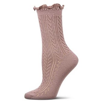 Women's Ruffle Pointelle Crew Socks
