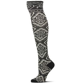 Women's Damask Acrylic and Wool Blend Over The Knee Socks
