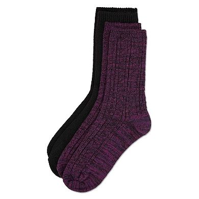 Women's 2 Pair Pack Waterfall Crew Socks