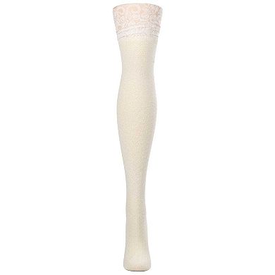 Femme Lace Cotton Blend Over The Knee Sock