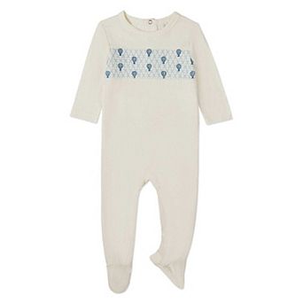 Baby and Toddler Boys "Hot Air Balloon" Smocked Footie