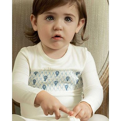 Baby and Toddler Boys "Hot Air Balloon" Smocked Footie