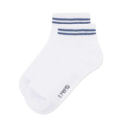 Girls' Ziggy Double Ring Cotton Blend Anklet Sock