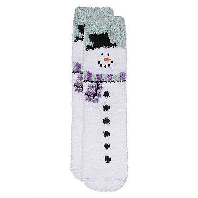 Women's Snowman Mistle Toes Cozy Crew Socks