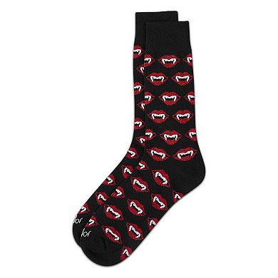 Men's "Vampire Bites" Halloween Holiday Novelty Crew Sock