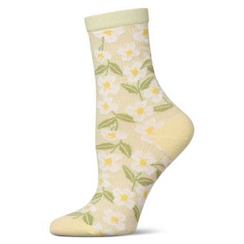 Women's Daisy Pointelle Crew Socks