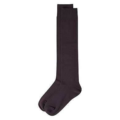 Women's Natural Solid Knit Knee High Socks